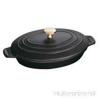 Staub Cast Iron 9" x 6.6" Oval Covered Baking Dish - Matte Black - B000RYLX0A